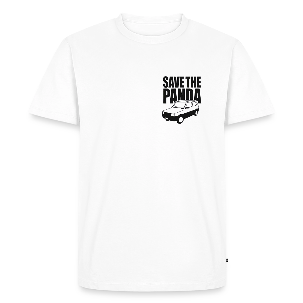 T-shirt bio "Save the panda" - white