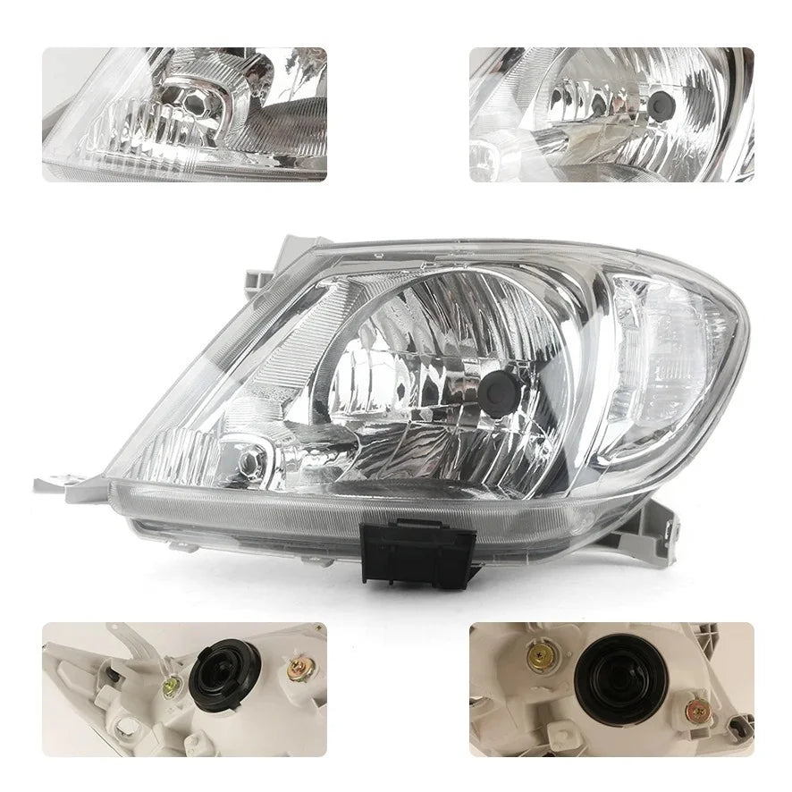 Halogen Headlights, One Pair Left & Right, Pickup Truck Front Lamps, Headlight Assembly Fits Toyota Hilux VIGO SR5 2008-2011, Au