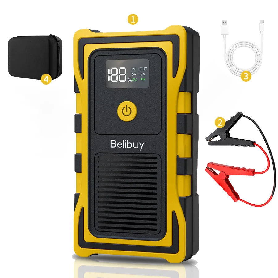12VCar Battery Starter,5000mAh Portable Emergency Jump Starter,Auto Engine Booster,Vehicle Electronic Accessory,Emergency Tool