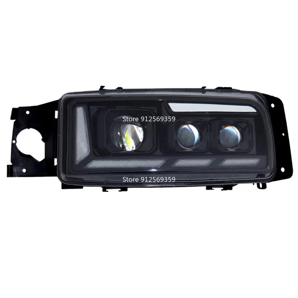 24V 1Pcs Full LED Headlight compatible with Renault Premium KERAX 2000+Upgraded Dynamic DRL+ Triple Lens Truck