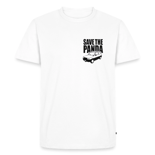 T-shirt bio "Save the panda" - white