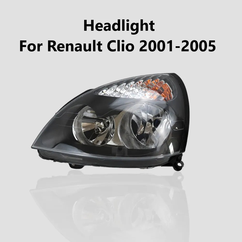 Front Headlight For Renault Clio II 2001-2005 R:7701051770 L:7701051769 Black White Options Right Left Compatible Headlamp Light