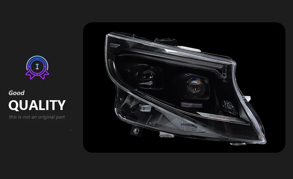 AKD Styling LED Head Lamp for Benz Vito Headlights 2016-2024 W447 V250 LED Projector Lens DRL  Dynamic front Auto Accessories