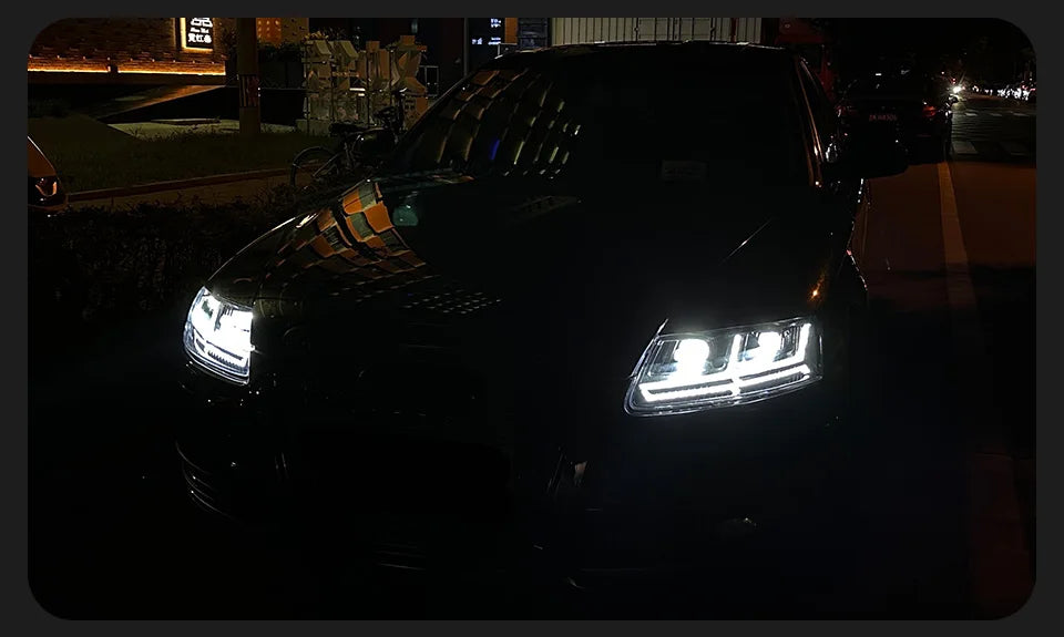 AKD Styling LED Car light for Audi A6 Headlights 2004-2011 A6 C6 LED projection lens Dynamic Signal DRL Bi Xenon Auto Accessories