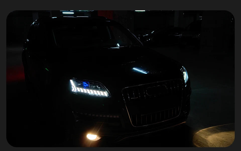 CG Integrated Headlamp Assembly with Built-in LED for Audi Q7  2006-2015  Q7 MK1 Typ 4L Front Head Lamps