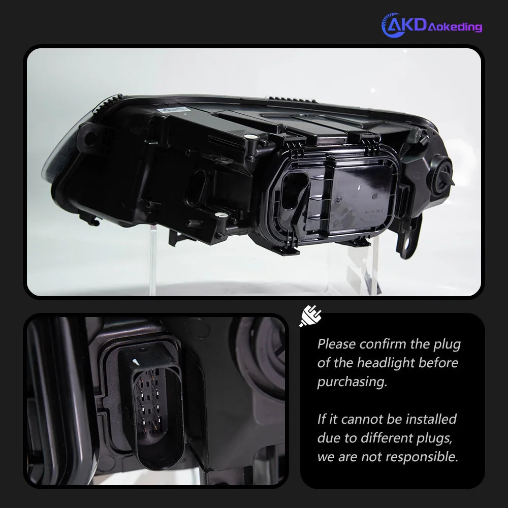 AKD Styling LED Car light for Audi A6 Headlights 2004-2011 A6 C6 LED projection lens Dynamic Signal DRL Bi Xenon Auto Accessories