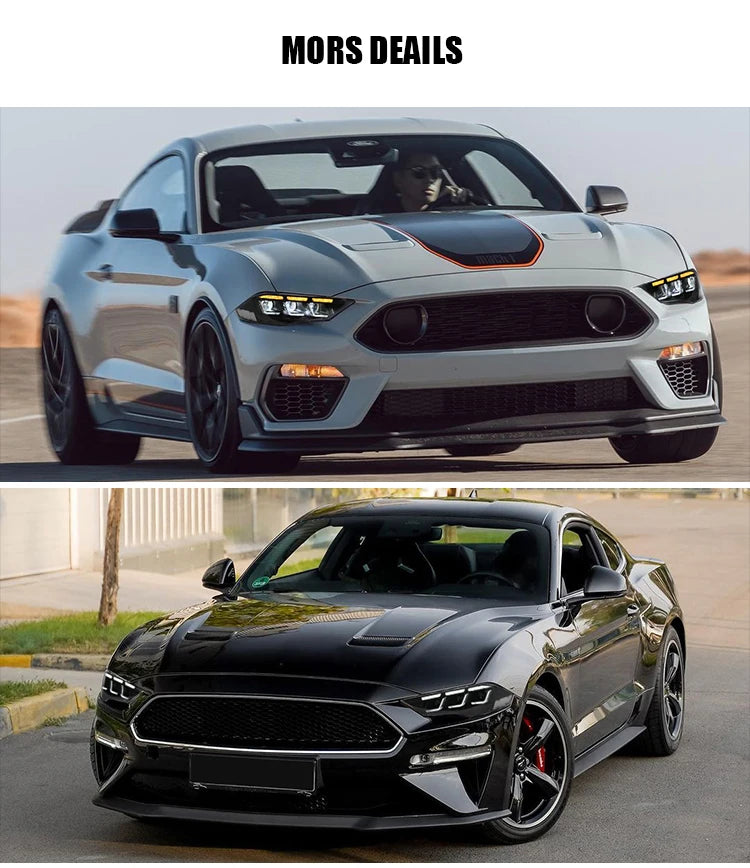 Led Headlight For 2018-2023 Ford Mustang S650 Projector Front Lamp Assembly with Triple Beam Len Seamless replacement Universal