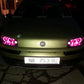For Fiat PUNTO MK2 1999-2010 16-Color RGB Cotton LED Headlight Angel Eyes Ring Lamp Remote Control Car Daytime Running Light