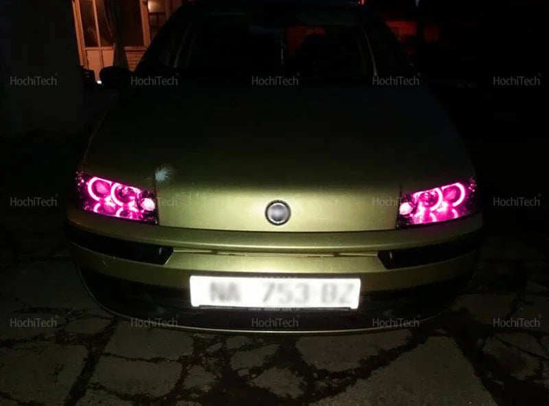 For Fiat PUNTO MK2 1999-2010 16-Color RGB Cotton LED Headlight Angel Eyes Ring Lamp Remote Control Car Daytime Running Light