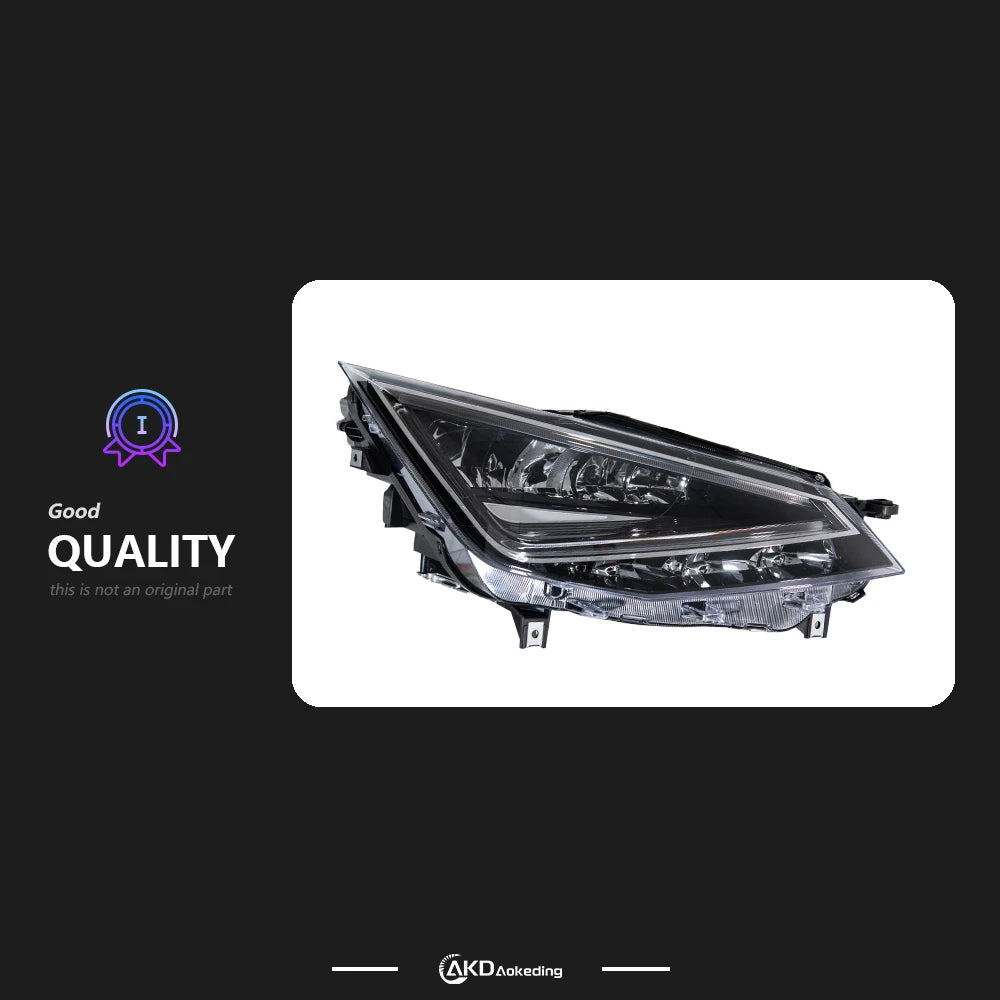 AKD LED Headlight assembly for SEAT Ibiza Mk5 Headlight 2017–2021 Ibiza MK5 6F Pre-Facelift LED Projector LENS DRL Turn Signal Front Head lamp auto Accessories