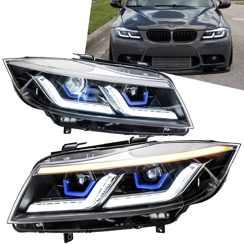 TYPY Car Lights For BMW 3 Serise E91 E90 Headlights 2005-2012 LED Head Lamp 320i 318i 330i DRL Projector Front Light Car Accessories