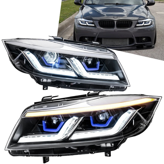 TYPY Car Lights For BMW 3 Serise E91 E90 Headlights 2005-2012 LED Head Lamp 320i 318i 330i DRL Projector Front Light Car Accessories