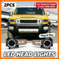 Sequential LED Headlights for Toyota FJ Cruiser 2007-2020 DRL Projector Front Lamps L+R