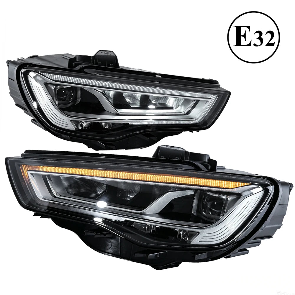 TYPY 2 PCS Car Lights For Audi A3 2014-2016 LED Car Lamps Daytime Running Lights Dynamic Turn Signals Car Accessories