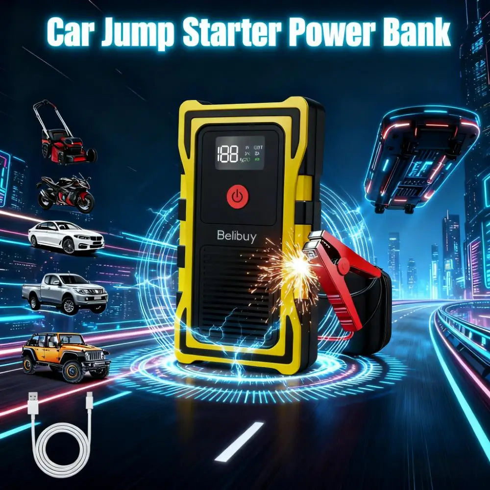 12VCar Battery Starter,5000mAh Portable Emergency Jump Starter,Auto Engine Booster,Vehicle Electronic Accessory,Emergency Tool