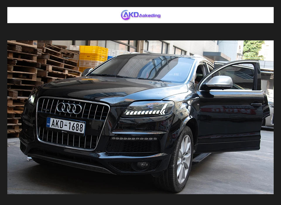 CG Integrated Headlamp Assembly with Built-in LED for Audi Q7  2006-2015  Q7 MK1 Typ 4L Front Head Lamps
