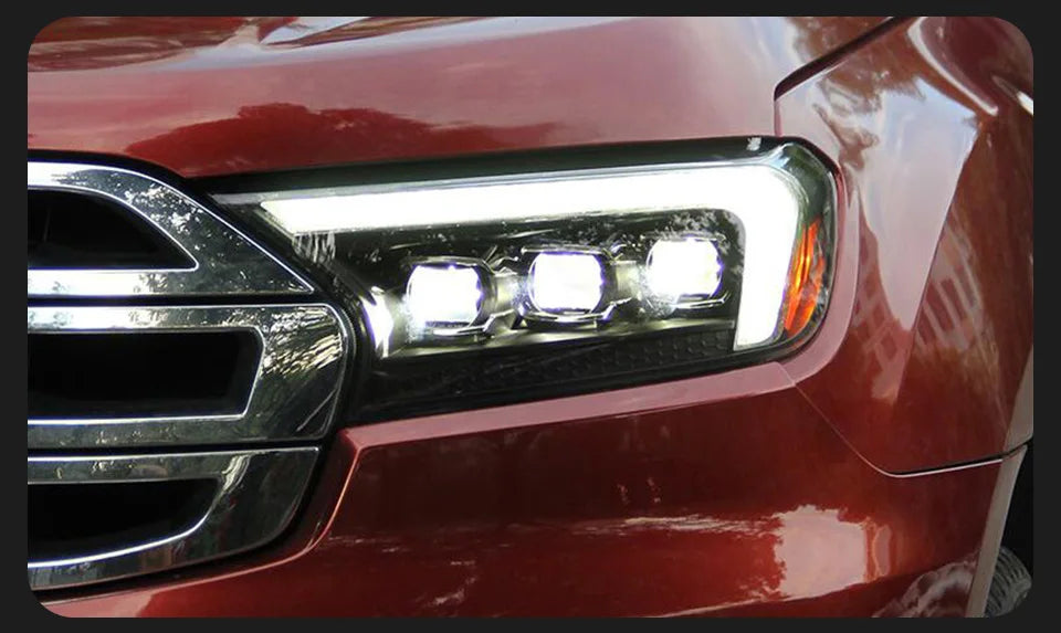Paire de phares avant pour Ford Ranger 2016-2021 / Projecteurs LED / Droit et Gauche