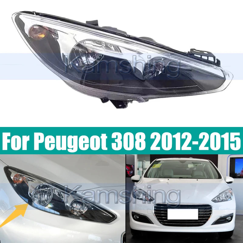 Front Bumper Headlight Head Light For Peugeot 308 2012 2013 2014 2015 Headlamp Head Lamp