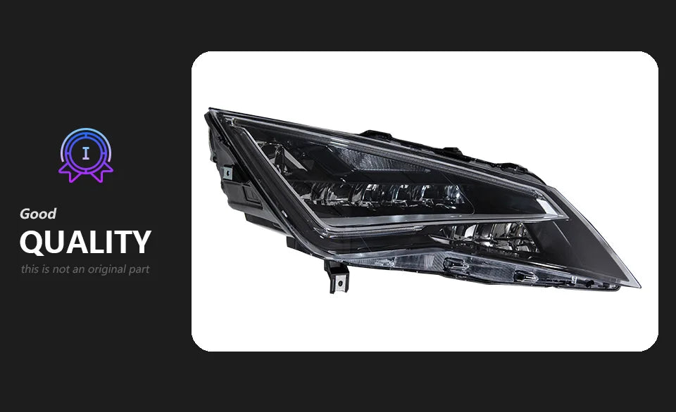 AKD LED Headlight assembly for SEAT León MK3 Headlight 2013–2017 León 5F LED Projector LENS DRL Turn Signal Front SEAT Leon Head lamp auto Accessories