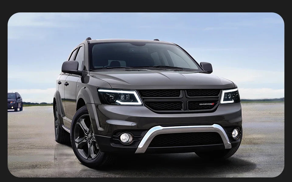 LED Headlight For Dodge Journey JCUV Fiat Freemont 2009‑2016 Angel Eye Bi‑Xenon DRL Head Lamp Assembly