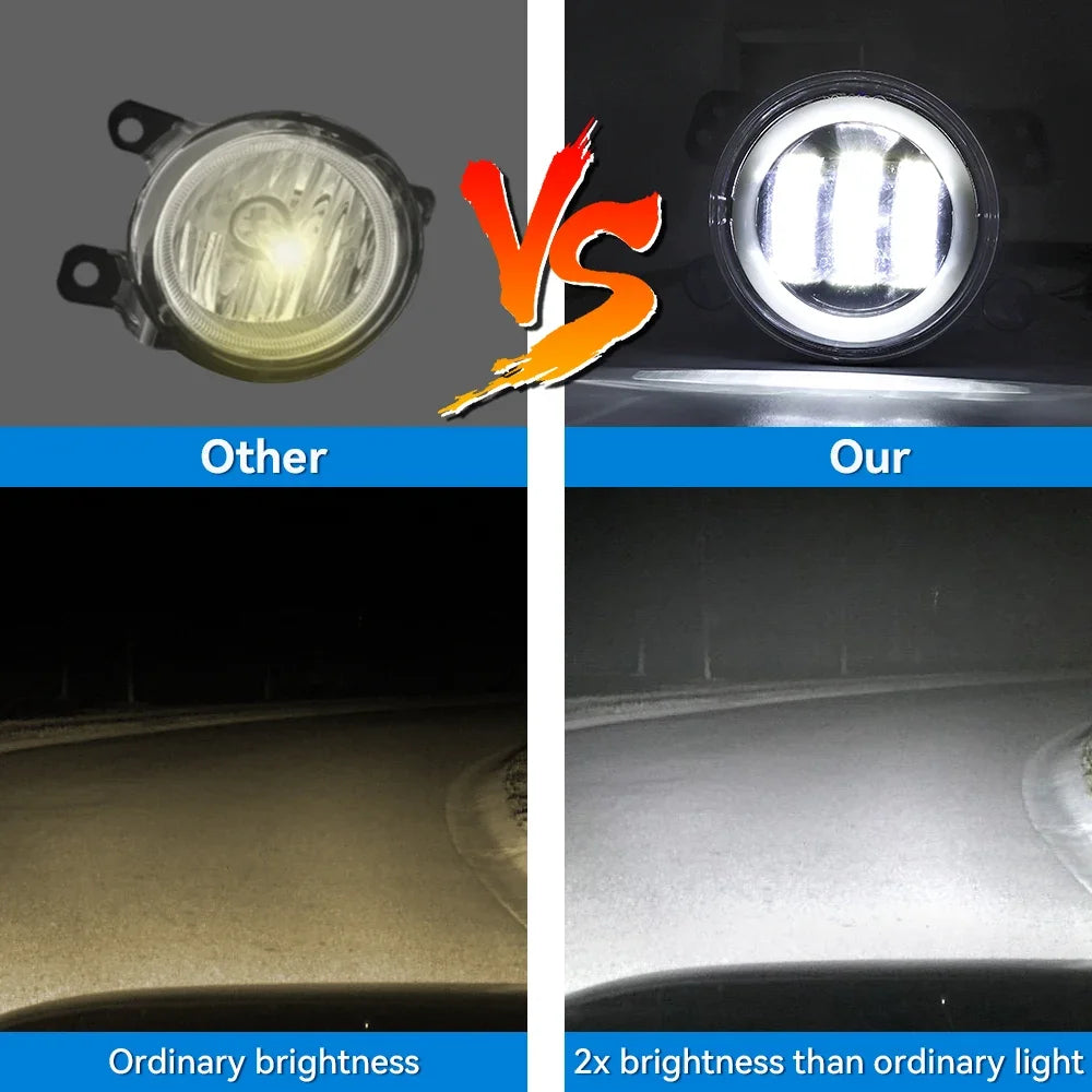 For Lada Niva Wrangler JK Dodge Citroen Ford Honda Suzuki 4 Inch LED Off Road Fog Lamp Driving Auxiliary Light Auto Headlight