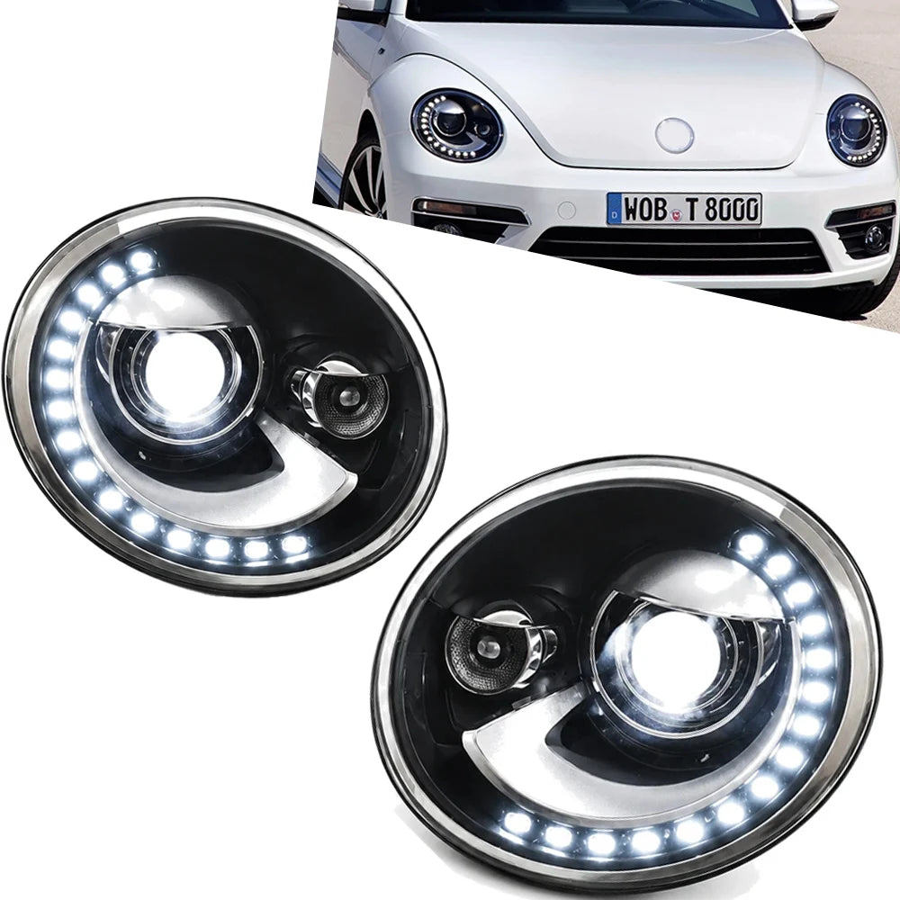 Car LED Head Lights For VW Beetle 2013-2018 LED Car Lamps Daytime Running Lights Dynamic Plug And Play Car Accessories