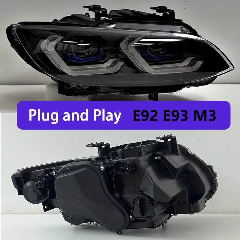 Laser Headlights for BMW 3 Series M3 E92 E93 2006-2010 New Upgrade Head Lights 335I Yellow+White DRL