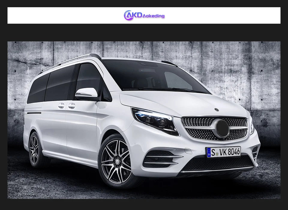 AKD Styling LED Head Lamp for Benz Vito Headlights 2016-2024 W447 V250 LED Projector Lens DRL  Dynamic front Auto Accessories