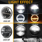 Braveway Pair 7" LED Headlights High/Low Beam for Jeep Wrangler Toyota Landcruiser HZJ75 78 79 Series SUV 12V 24V
