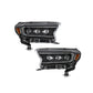 2PCS T6 LED Headlight Assembly E‑Mark Approved For Ford Ranger T6 Wildtrak Raptor Pickup Dynamic Sequential Amber Turn Signal Full LED Headlamps DRL High Low Beam Direct Fit Plug And Play IP67 Waterproof Auto Upgrade Kit 2P