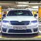 2Pcs Bi Halogen LED Headlight for Skoda Octavia 2014-2017 DRL Hid Head Lamp Car Styling Front Auto Lights Lighting Assembly Replacement Parts Exterior Lights Automotive Accessories