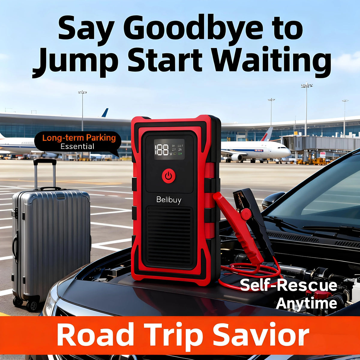 12VCar Battery Starter,5000mAh Portable Emergency Jump Starter,Auto Engine Booster,Vehicle Electronic Accessory,Emergency Tool