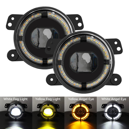 For Lada Niva Wrangler JK Dodge Citroen Ford Honda Suzuki 4 Inch LED Off Road Fog Lamp Driving Auxiliary Light Auto Headlight