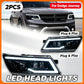 LED Headlight For Dodge Journey JCUV Fiat Freemont 2009‑2016 Angel Eye Bi‑Xenon DRL Head Lamp Assembly