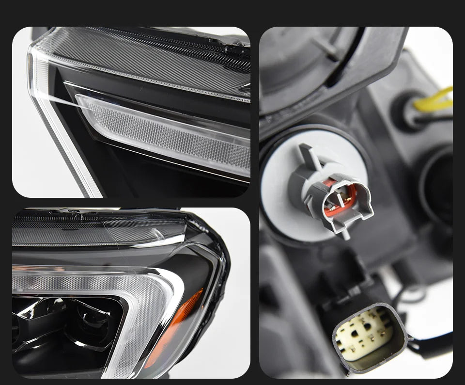 Paire de phares avant pour Ford Ranger 2016-2021 / Projecteurs LED / Droit et Gauche