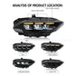 Led Headlight For 2018-2023 Ford Mustang S650 Projector Front Lamp Assembly with Triple Beam Len Seamless replacement Universal