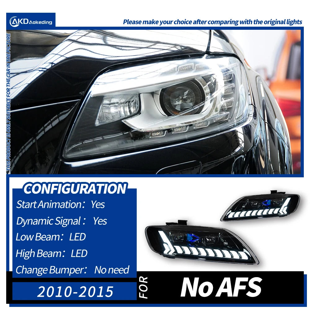 CG Integrated Headlamp Assembly with Built-in LED for Audi Q7  2006-2015  Q7 MK1 Typ 4L Front Head Lamps