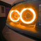 For Fiat PUNTO MK2 1999-2010 16-Color RGB Cotton LED Headlight Angel Eyes Ring Lamp Remote Control Car Daytime Running Light