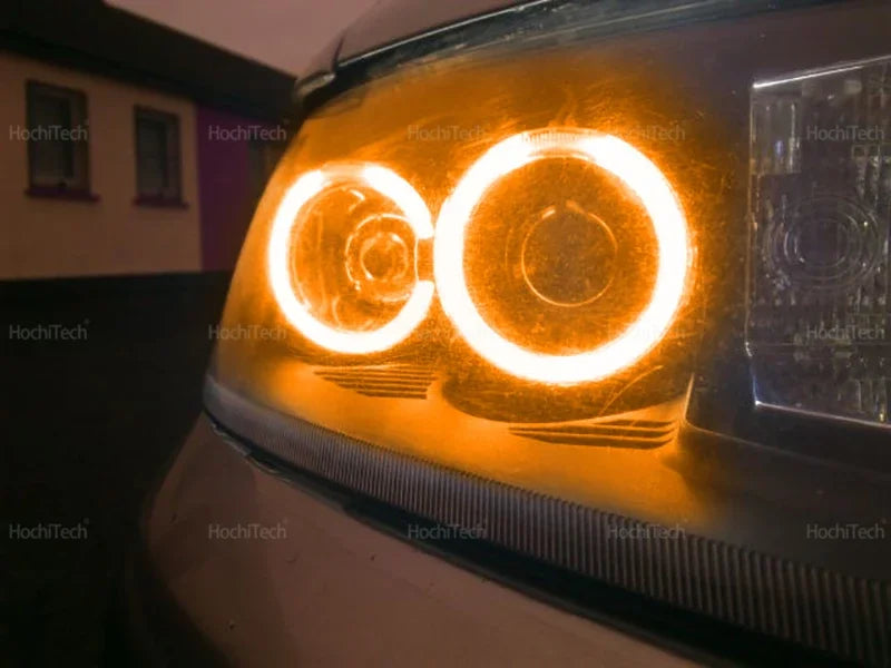 For Fiat PUNTO MK2 1999-2010 16-Color RGB Cotton LED Headlight Angel Eyes Ring Lamp Remote Control Car Daytime Running Light