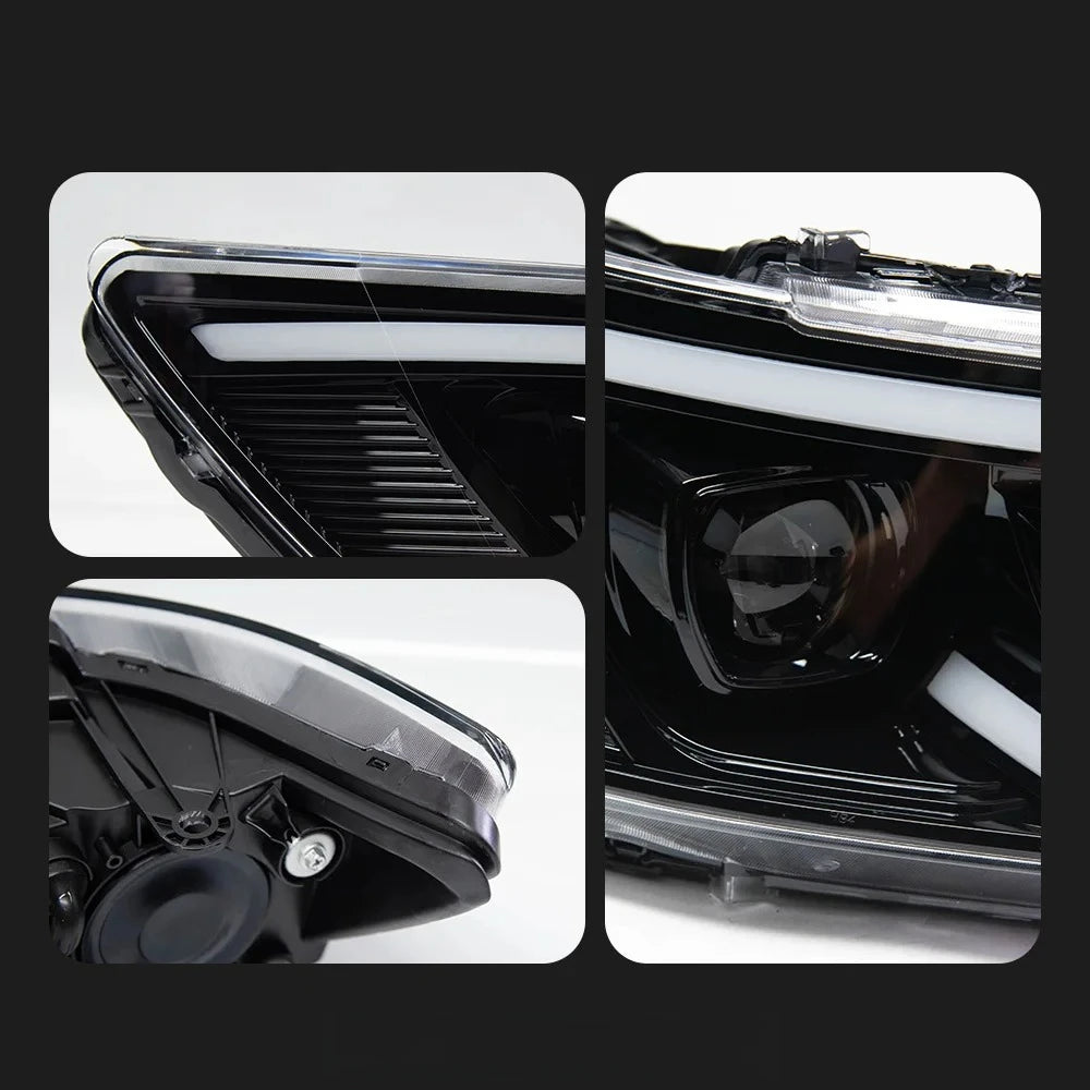 LED Headlight For Dodge Journey JCUV Fiat Freemont 2009‑2016 Angel Eye Bi‑Xenon DRL Head Lamp Assembly