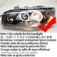 For Fiat PUNTO MK2 1999-2010 16-Color RGB Cotton LED Headlight Angel Eyes Ring Lamp Remote Control Car Daytime Running Light