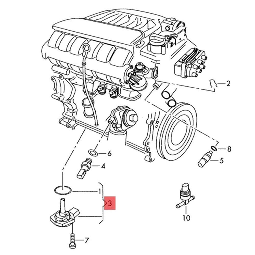 Sonde de niveau d'huile AUDI VW SEAT SKODA OEM 1J0907660B