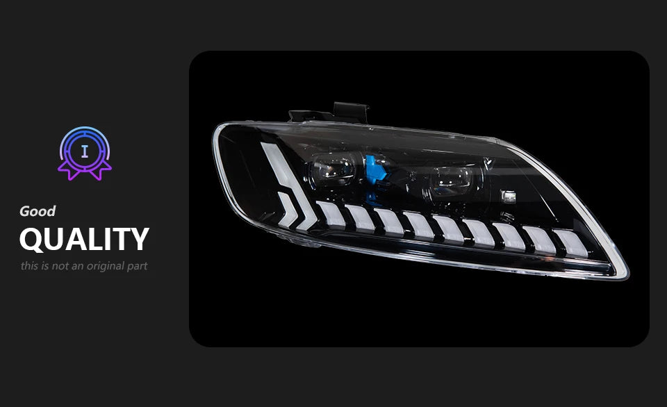 CG Integrated Headlamp Assembly with Built-in LED for Audi Q7  2006-2015  Q7 MK1 Typ 4L Front Head Lamps