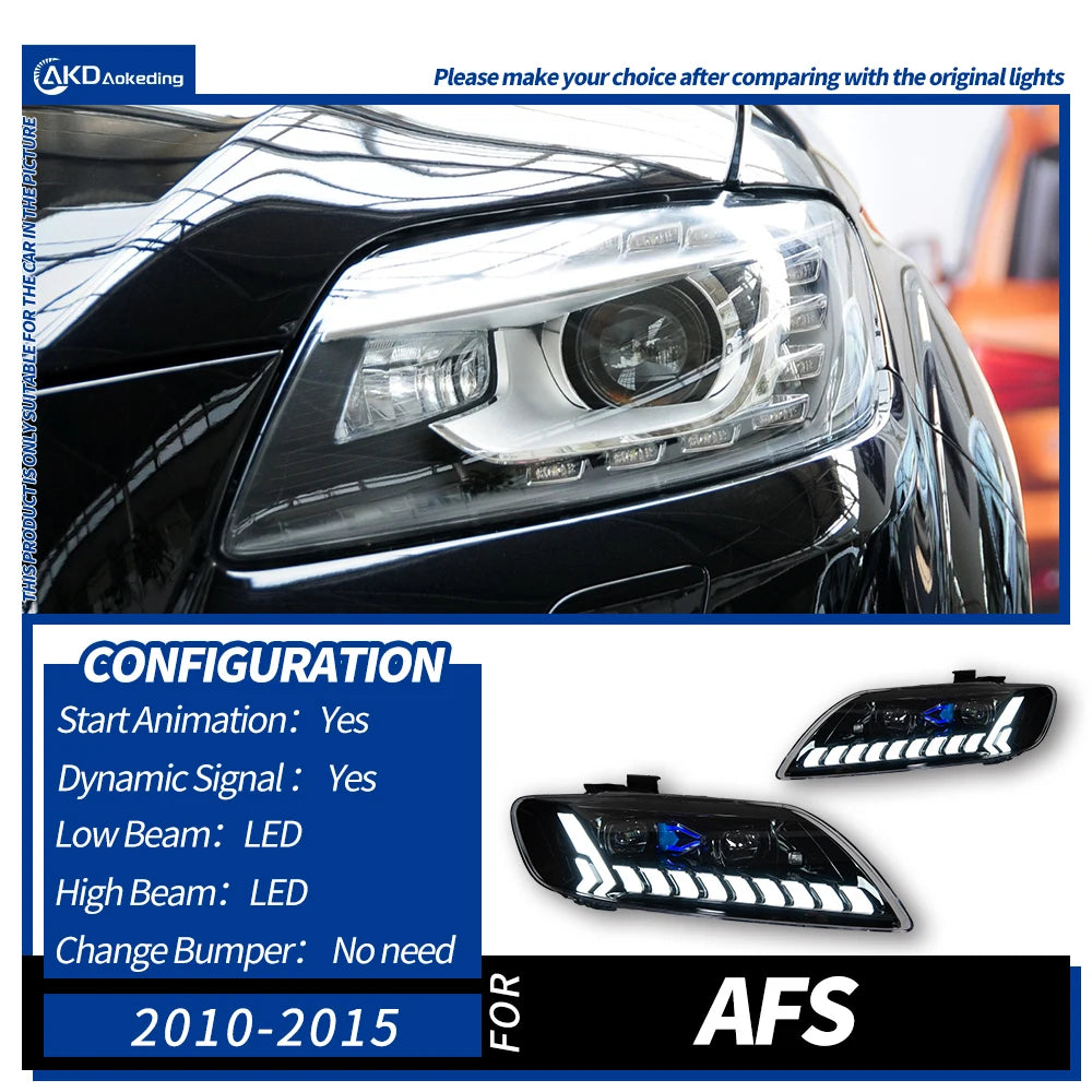 CG Integrated Headlamp Assembly with Built-in LED for Audi Q7  2006-2015  Q7 MK1 Typ 4L Front Head Lamps
