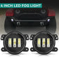 For Lada Niva Wrangler JK Dodge Citroen Ford Honda Suzuki 4 Inch LED Off Road Fog Lamp Driving Auxiliary Light Auto Headlight