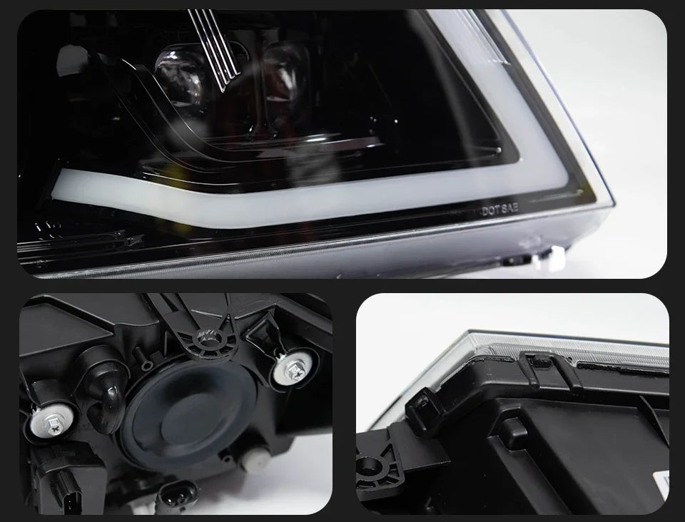 LED Headlight For Dodge Journey JCUV Fiat Freemont 2009‑2016 Angel Eye Bi‑Xenon DRL Head Lamp Assembly