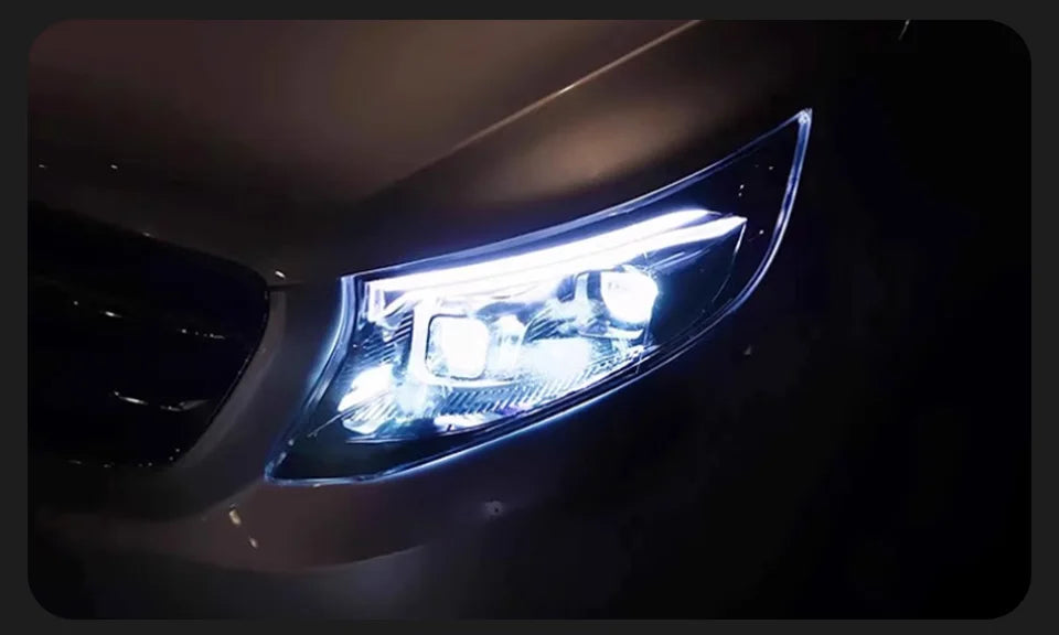 AKD Styling LED Head Lamp for Benz Vito Headlights 2016-2024 W447 V250 LED Projector Lens DRL  Dynamic front Auto Accessories