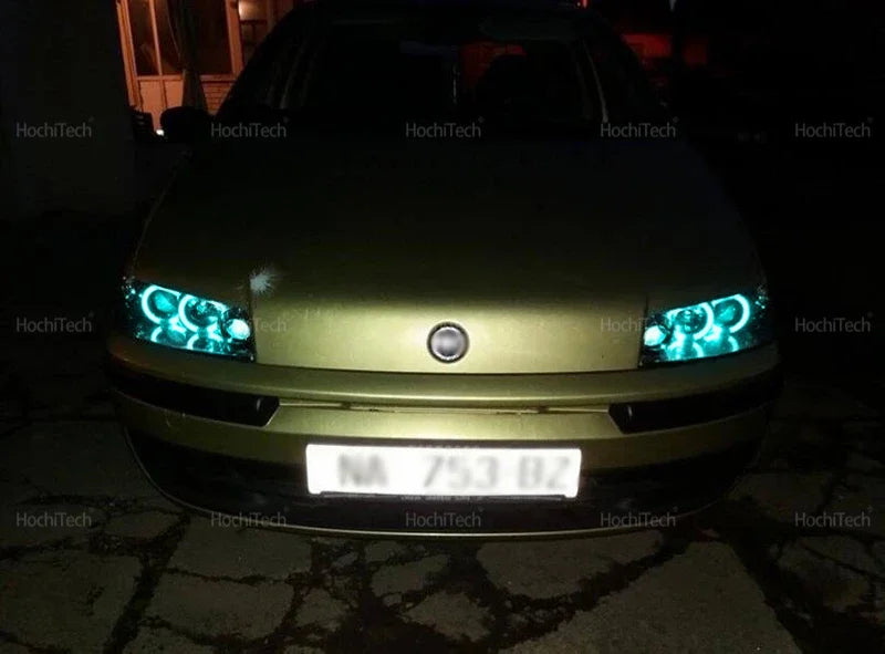 For Fiat PUNTO MK2 1999-2010 16-Color RGB Cotton LED Headlight Angel Eyes Ring Lamp Remote Control Car Daytime Running Light