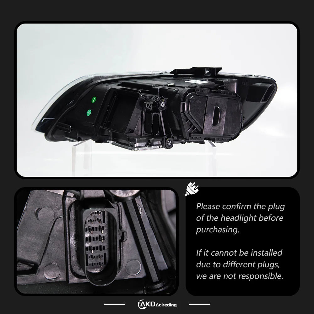 CG Integrated Headlamp Assembly with Built-in LED for Audi Q7  2006-2015  Q7 MK1 Typ 4L Front Head Lamps