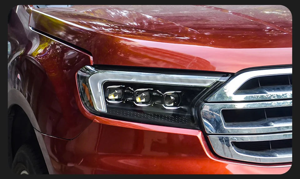 Paire de phares avant pour Ford Ranger 2016-2021 / Projecteurs LED / Droit et Gauche